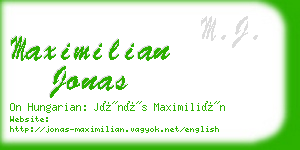 maximilian jonas business card